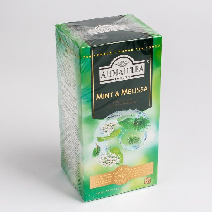 Чай зеленый Ahmad Tea Мята-Мелиса, 25x1,8 г - фото №12