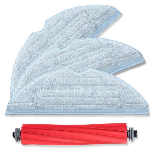 Комплект основная щетка и 3 салфетки из фибры для робота-пылесоса Xiaomi Roborock S7 / S7 Plus