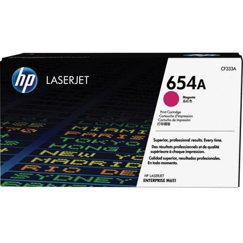 Картридж HP 654A CF333AC для HP Color LaserJet Enterprise M651n/M651dn/M651xh/M680dn/M680f пурпурный картридж cf331a 654a cyan для принтера hp color laserjet enterprise m651dn m651n m651xh