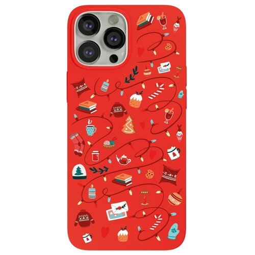 Чехол VLP Чехол vlp для iPhone 13 Pro Max, Art Collection, Winter, красный