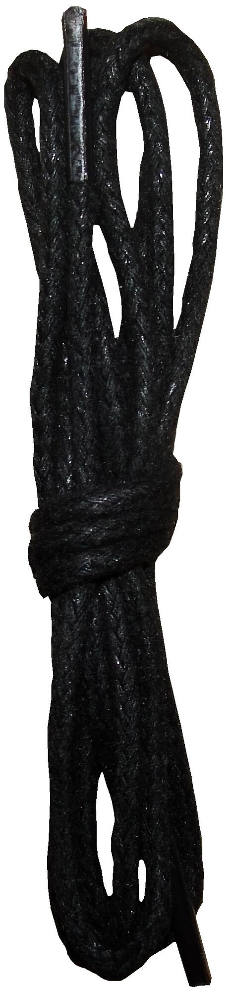 Шнурки орион 150см тонкие черные с пропиткой