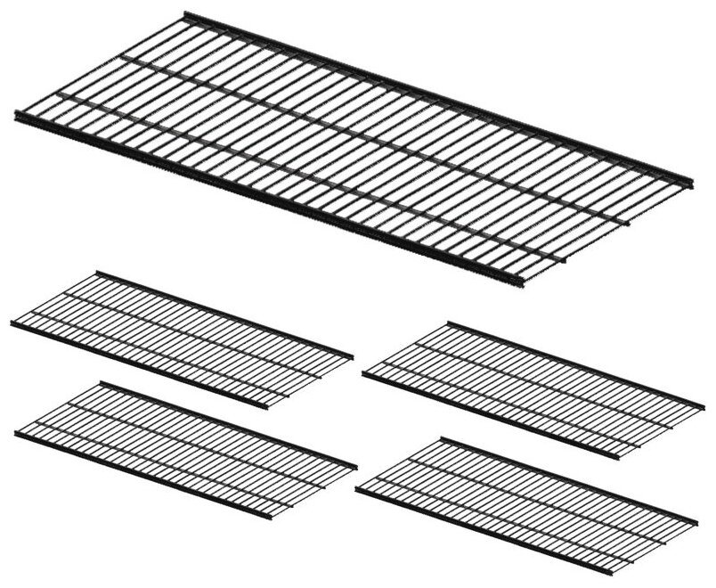 Полка сетчатая металлическая для гардеробной системы "Титан-GS" (603х306) (комплект 5шт) Цвет: Черный