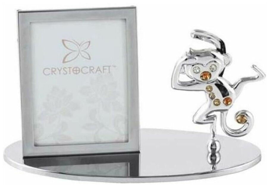 Сувенир фоторамка Crystocraft Обезьянка с кристаллами Swarovski U0403-042-CTO