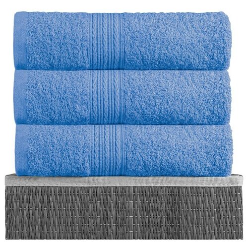 фото Bayramaly полотенце volna цвет: голубой br19008 (50х90 см)