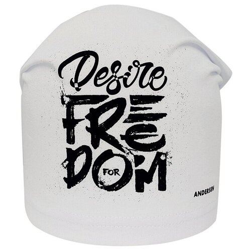 фото Шапка бини андерсен, размер 48-50, белый