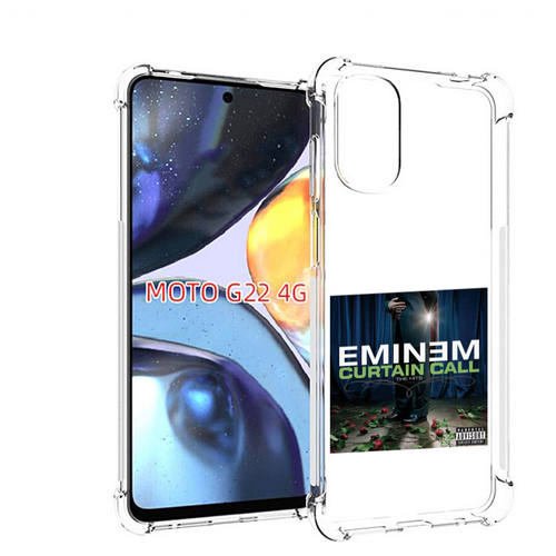 Чехол MyPads Eminem CURTAIN CALL, THE HITS для Motorola Moto G22 4G задняя-панель-накладка-бампер чехол mypads eminem curtain call the hits для infinix note 12 pro 4g x676b задняя панель накладка бампер