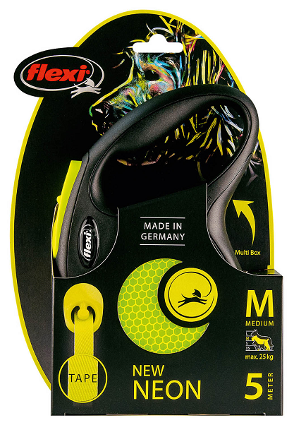 FLEXI NEON TAPE ременной поводок рулетка для животных 5 м размер M (1 шт) - фотография № 9