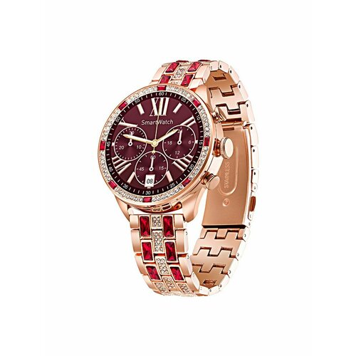 Умные часы женские GEN 12 Smart Watch 128 IPS 42 MM iOS Android Bluetooth звонки Шагомер Красный рубин VICECITY 349000₽