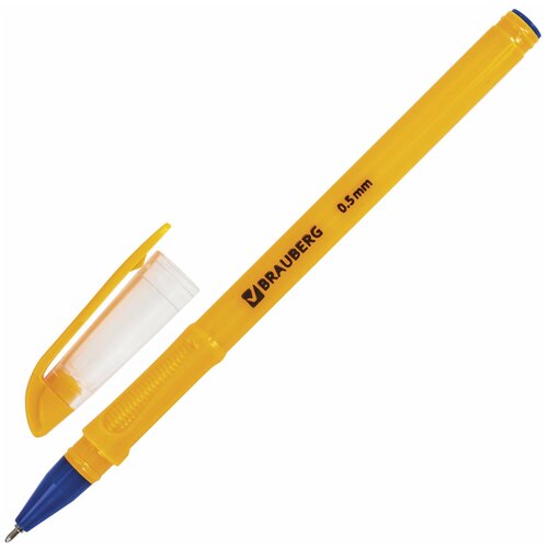 Ручка шариковая масляная Oil Sharp, синяя, корпус оранжевый, узел 0,7 мм, линия письма 0,5 мм, 141532 12 шт.