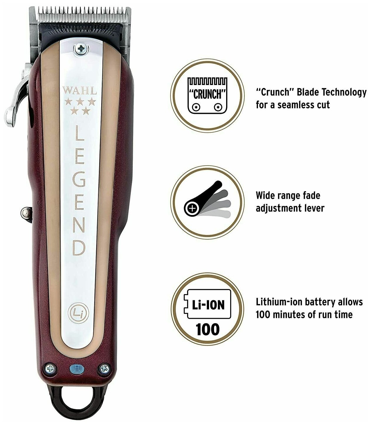 Машинка для стрижки волос (аккум\сетевая) Wahl Legend Clip Cordless 8594-016 - фотография № 2