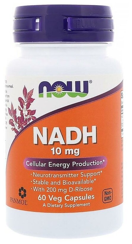 Надх Нау Фудс (NADH Now Foods), 60 капсул