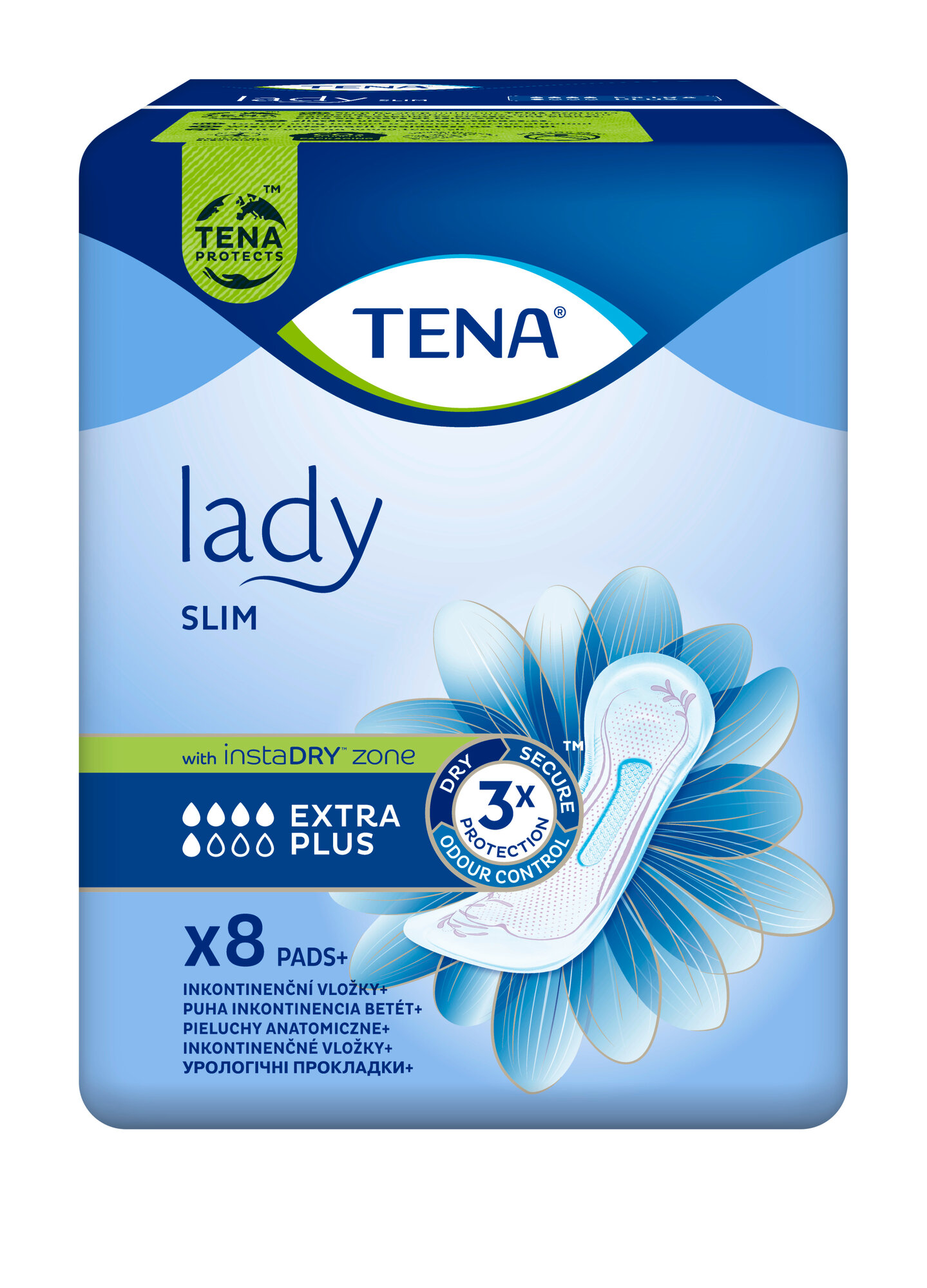 Урологические прокладки TENA Lady Slim Extra Plus, 5 капель, 8 шт.