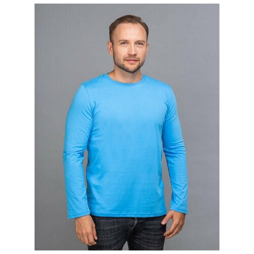 Лонгслив Uzcotton, размер 44-46\S, голубой футболка uzcotton размер 44 46 s голубой