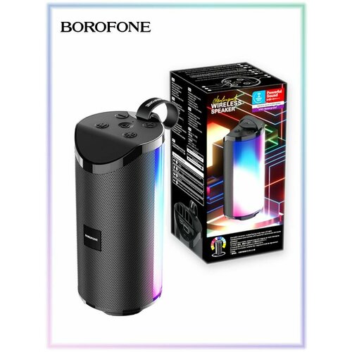 Колонка портативная Borofone, BR5, Adventure, пластик, microSD, microSD, SD, USB, AUX, цвет чёрный bluetooth колонка borofone br13 c поддержкой звонков tf card usb aux и fm