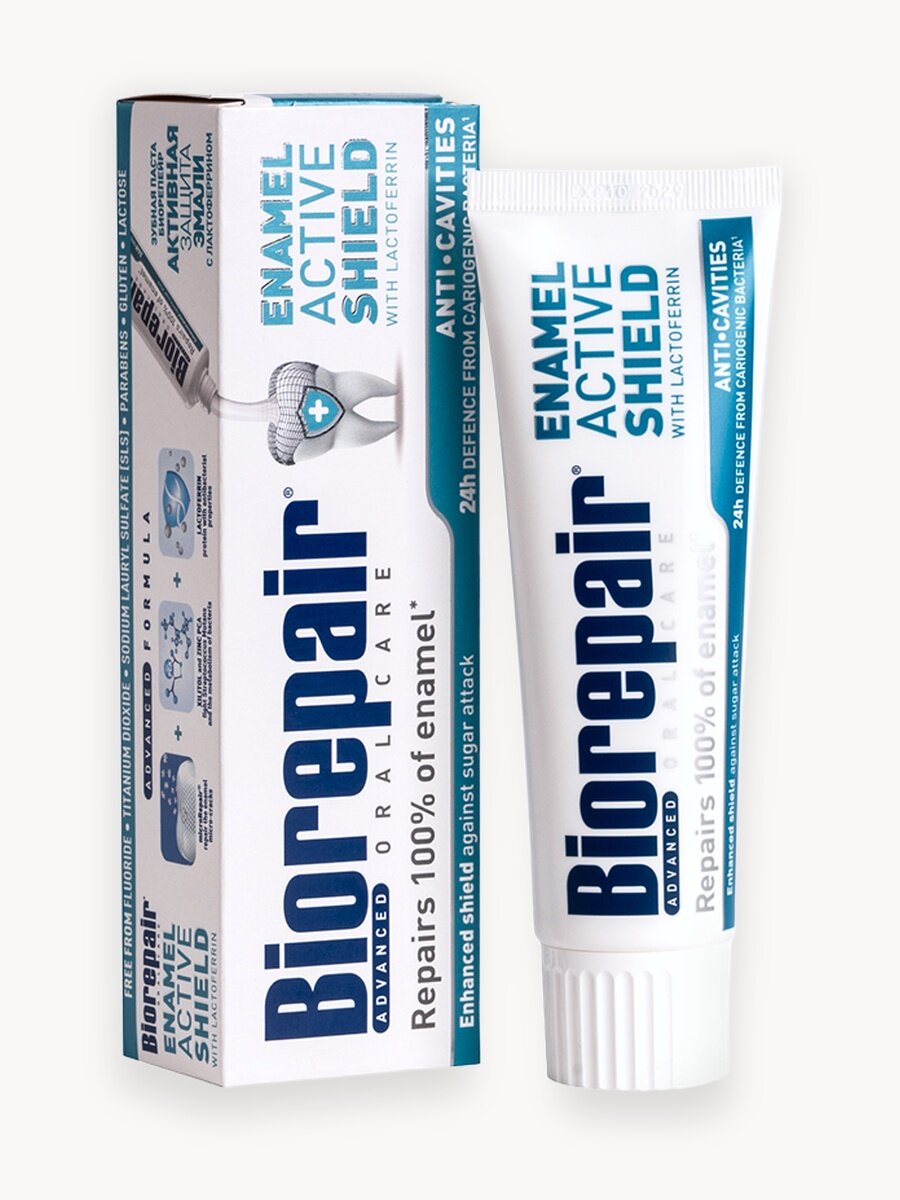 Зубная паста Biorepair Scudo Attivo, активная защита эмали зубов, 75 мл