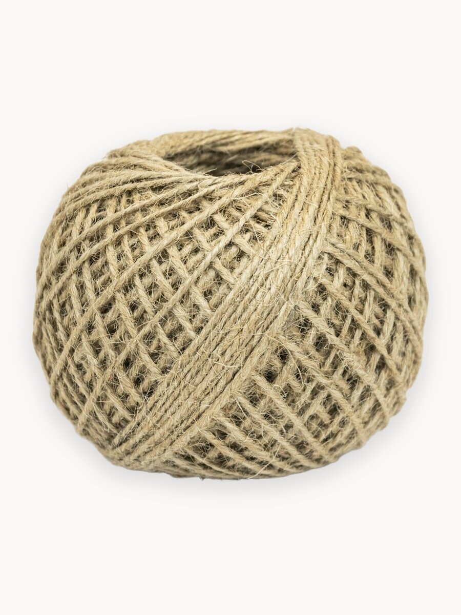 Шпагат для подвязки растений джутовый, 100 м, диаметр нити 2 мм