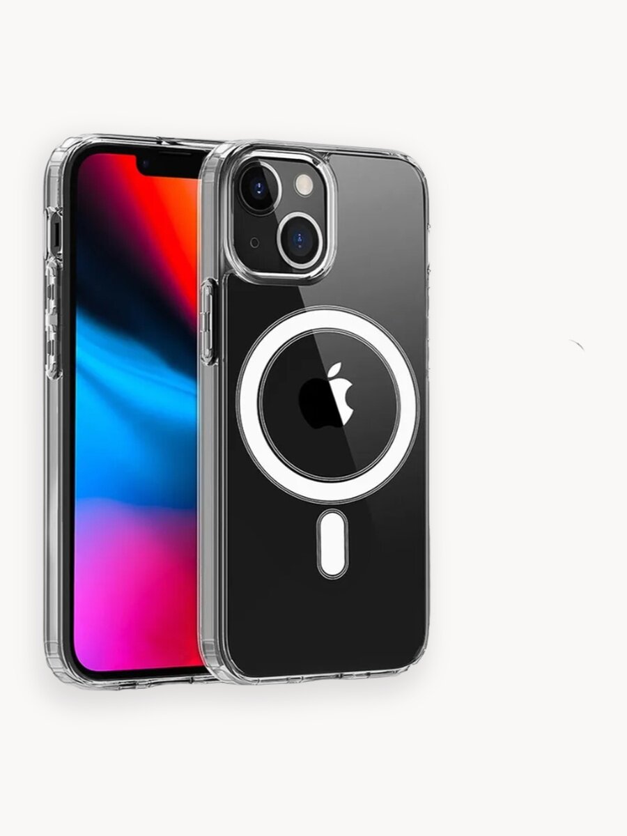 Чехол на iPhone 13/ Усиленный с защитой камеры, и экрана с магнитной зарядкой