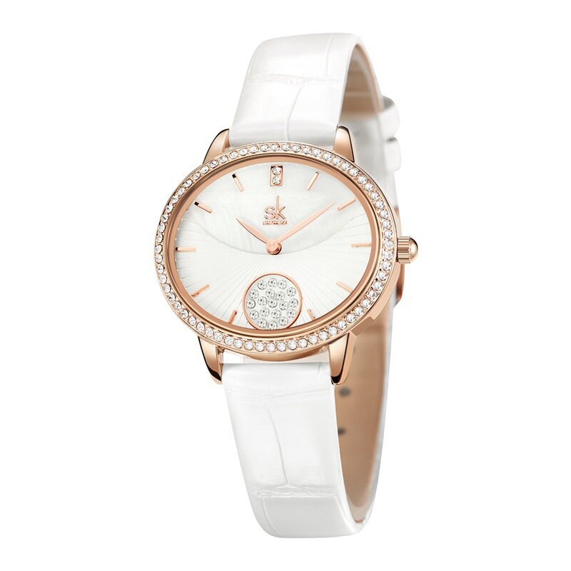 фото Часы SK Fritillary Gypsophila 0190, женские, кварцевые, водонепроницаемые, с бриллиантами