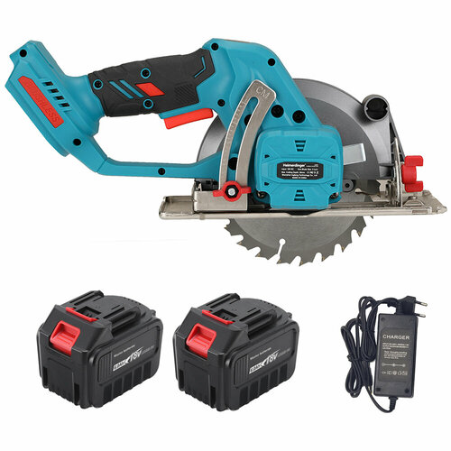 152 мм 6-дюймовая регулируемая беспроводная электрическая циркулярная пила Heimerdinger совместимая с аккумулятором Makita 18 В 2х6 Ач Li-Ion 10994₽