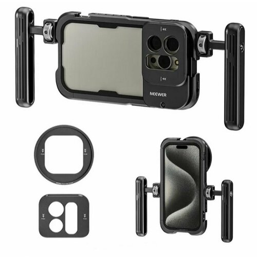 Клетка Neewer PA023K для iPhone 15 Pro, клетка, боковые ручки