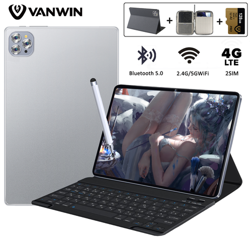 Планшетный ПК с русской клавиатурой 4G2SIM 12ГБ512ГБ просмотр видео праздничные подарки 10500₽