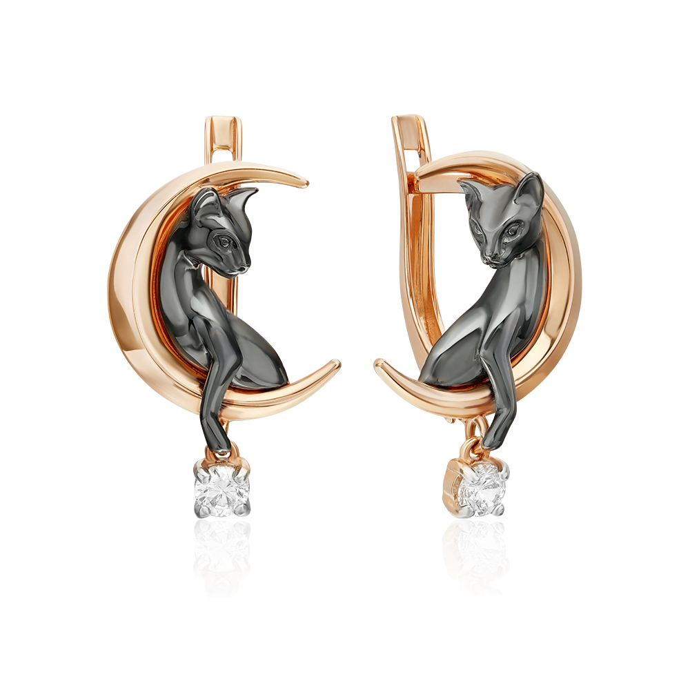 Серьги с подвесками PLATINA 