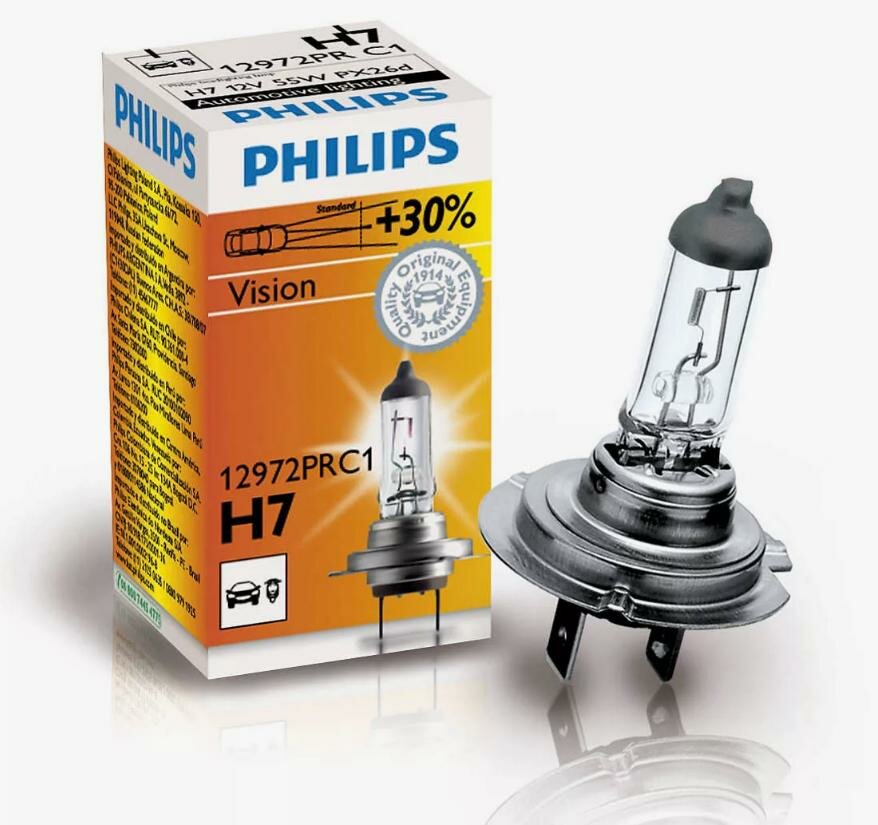 Лампа автомобильная PHILIPS HighWay H7 12V- 55W (PX26d) PHILIPS-12972HWC1