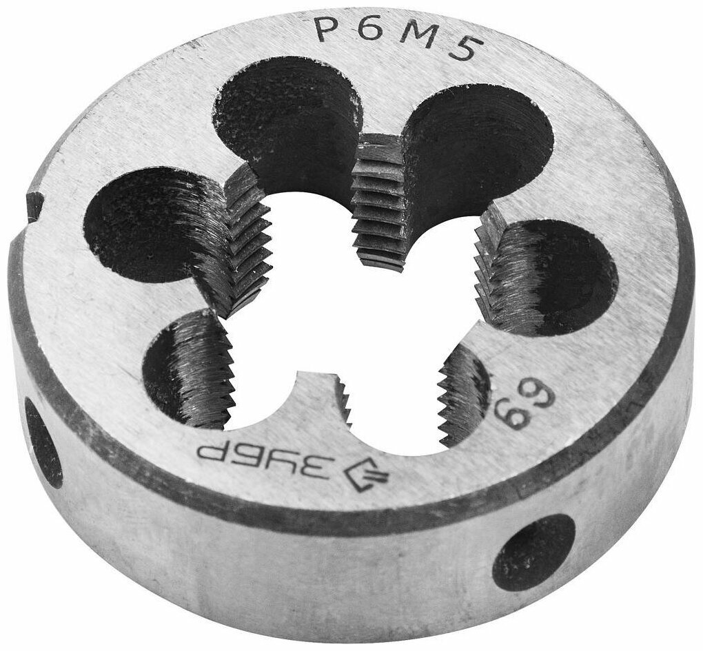 ЗУБР М18x2.5мм, плашка, сталь Р6М5, круглая машинно-ручная 4-28023-18-2.5