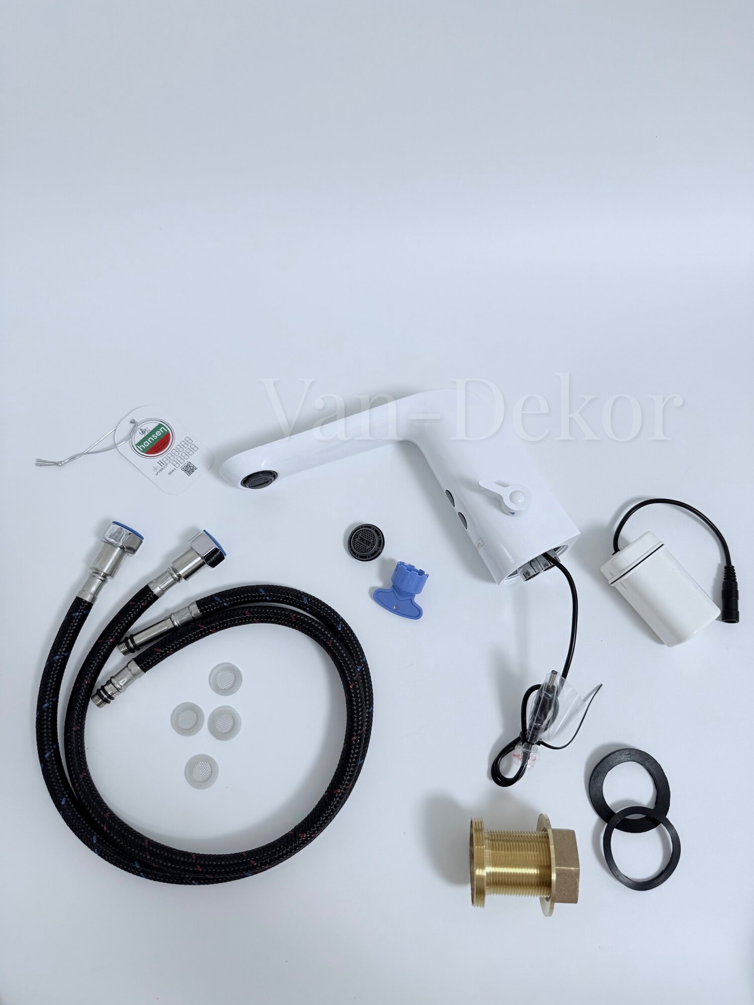 Смеситель для раковины (умывальника) Hansen H70001 белый — фото 1