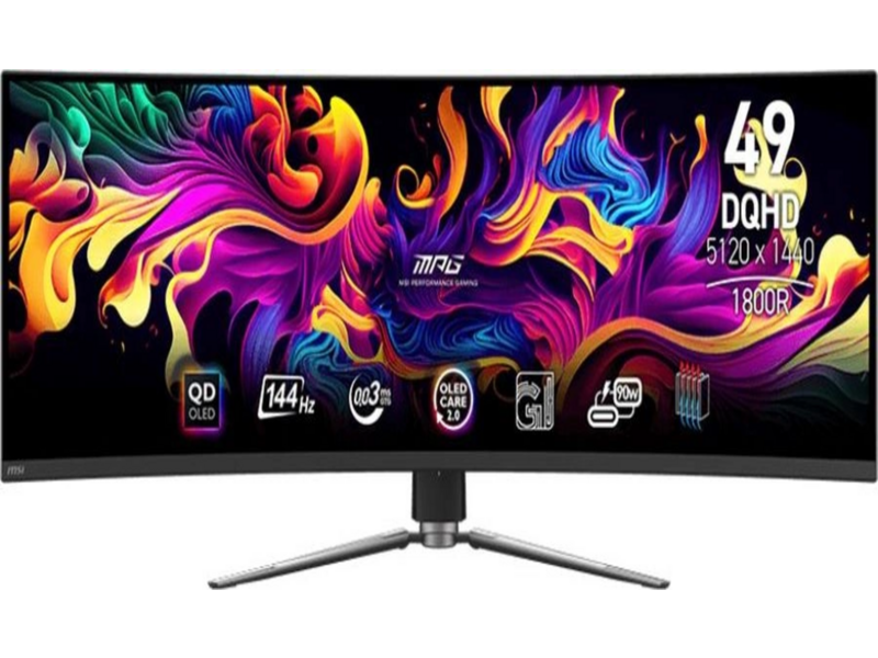 Монитор 49" MPG 491CQP QD-OLED Black (QD-OLED, 5120x1440, HDMI+HDMI+DP+Type C, 0.03 ms, 178°/178°, 250 cd/m, 1500000:1, 144Hz, Curved)