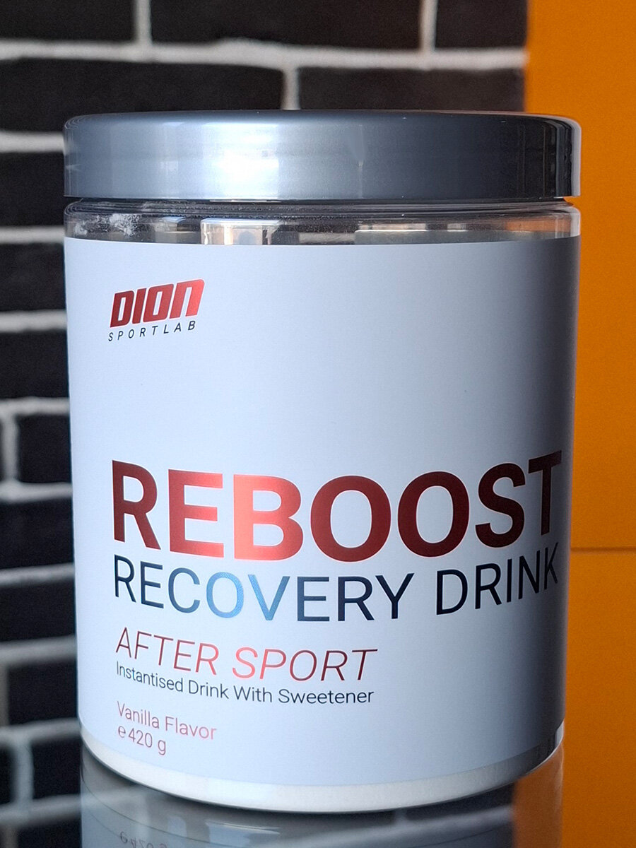 Профессиональный Восстановительный напиток c витаминами и минералами REBOOST RECOVERY DRINK, Ваниль, 420 г, Dion Sportlab
