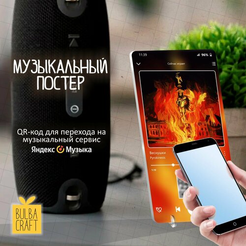 "Pyrokinesis - Веснушки" Spotify постер, музыкальная рамка, плакат, пластинка подарок Bulbacraft (10х20см)