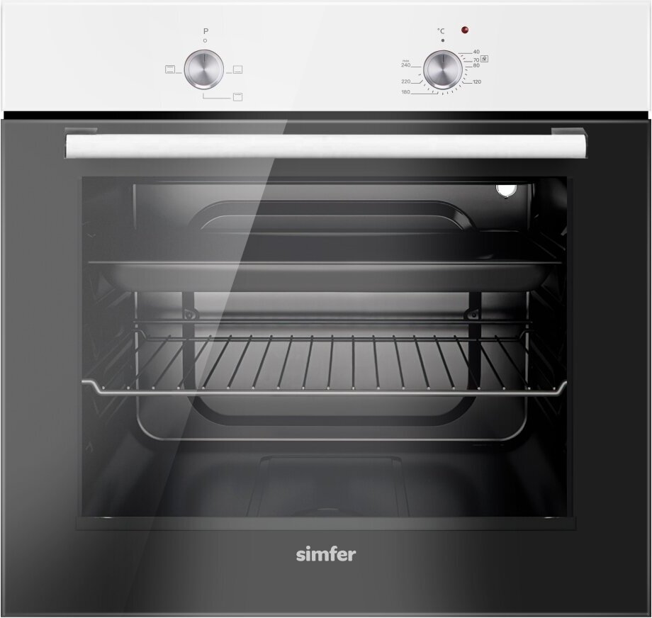 Духовой шкаф Simfer B6EW04070, белый/черный