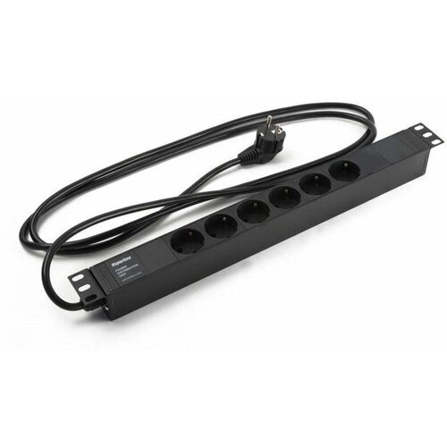 Блок розеток 6-м 16А SHE19-6SH-S-25EU Schuko горизонт с выкл шнур 25м Hyperline 397026 5999₽