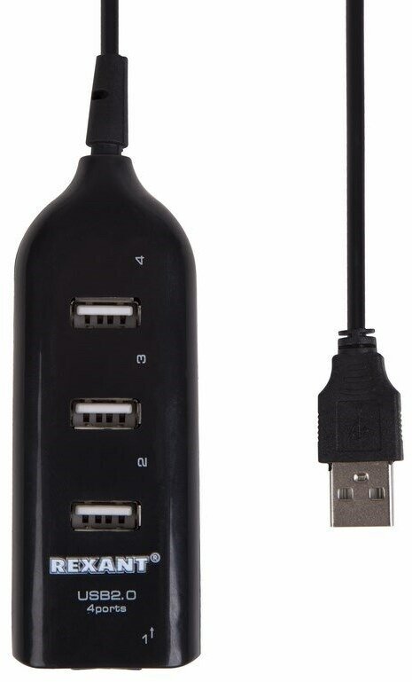 Разветвитель USB 2.0 на 4 порта REXANT - фотография № 2