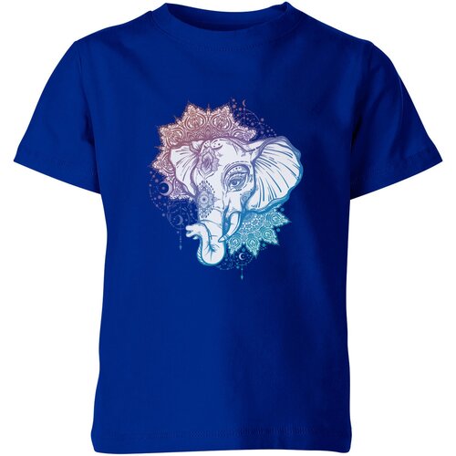 Футболка Us Basic, размер 8, синий мужская футболка мандала слон 2xl темно синий