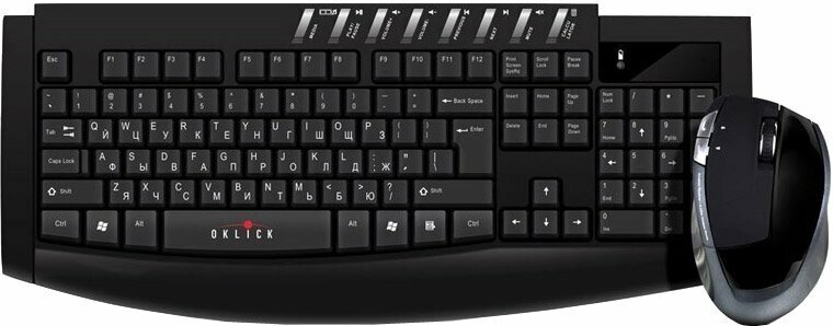 Комплект клавиатура + мышь OKLICK 230M Black USB