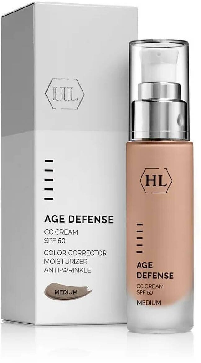 HOLY LAND Крем для лица корректирующий многофункциональный SPF50 / AGE DEFENSE CC Cream Natural 50 мл - фото №5