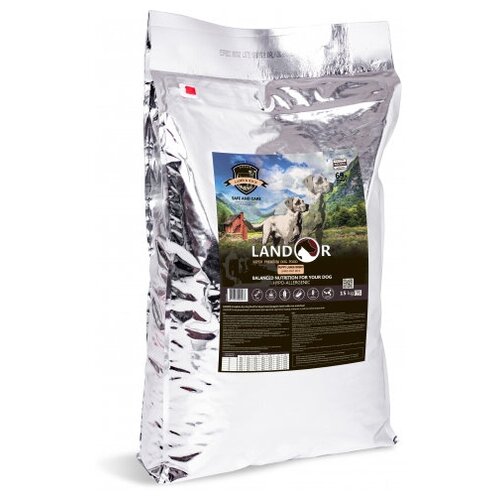 Сухой корм для щенков Landor гипоаллергенный, ягненок, с рисом 1 уп. х 1 шт. х 15 кг сухой корм для собак landor утка с рисом 1 уп х 1 шт х 15 кг для