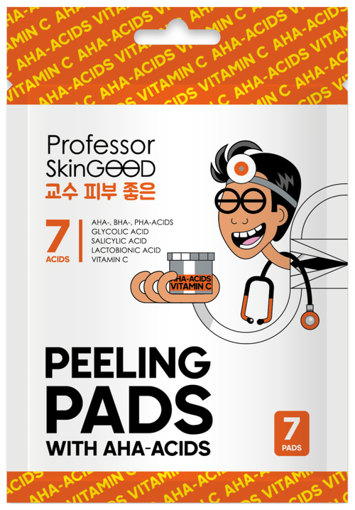 Professor SkinGOOD Пилинг-диски с кислотами и витамином C / Peeling Pads with Acids and Vitamin C