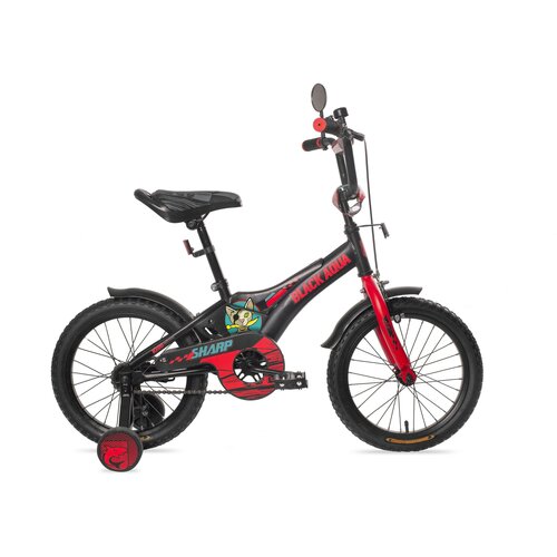 Велосипед детский Black Aqua Sharp 18, чёрный-красный (2020-2021)