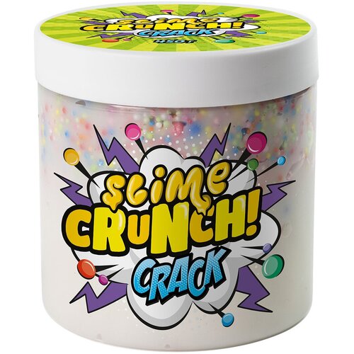 Игрушка-антистресс SLIME Crunch Crack с ароматом сливочной помадки, белый slime игрушка тм slime crunch slime crack с ароматом сливочной помадки 450г