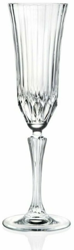 Бокал для шампанского, 180 мл, хрустальное стекло, 6 шт, RCR, Adagio, 28271