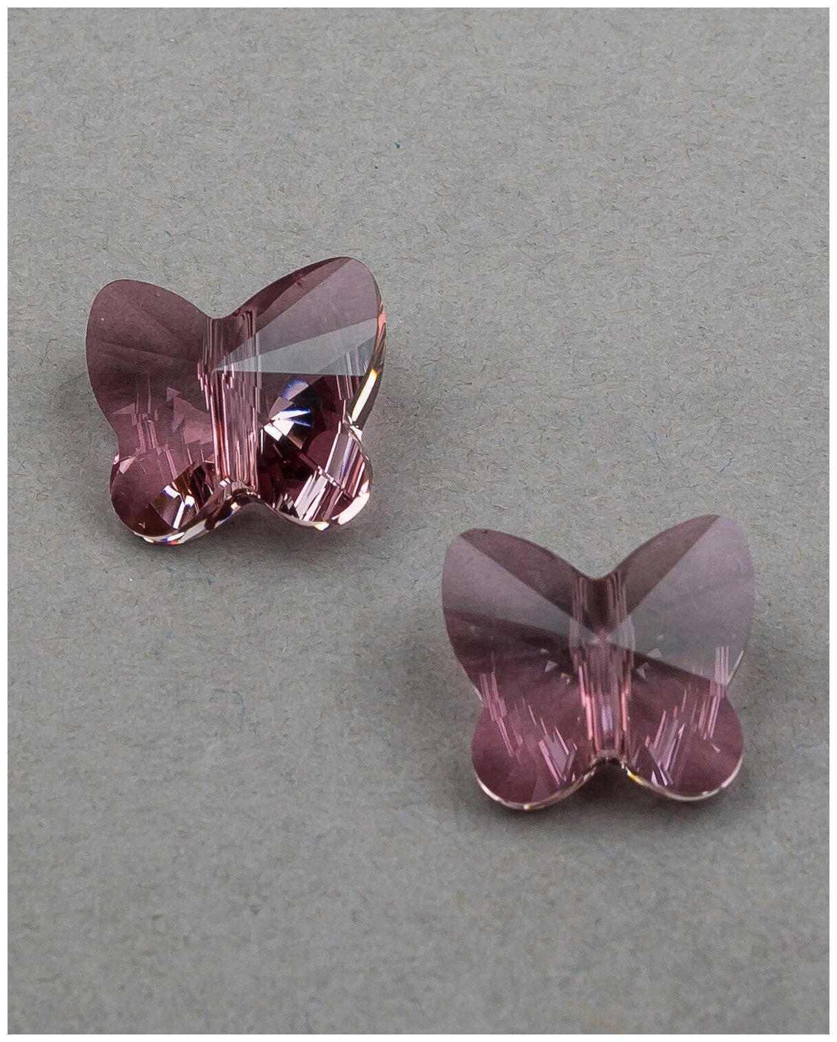 Бусины бабочки Swarovski цвет Crystal Antique Pink (#001-ANTP) размер 12 мм 2 шт.
