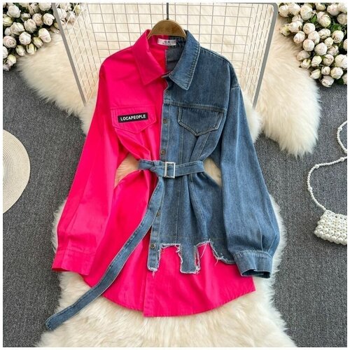 фото Рубашка , размер 42/50, синий, голубой модный сочи