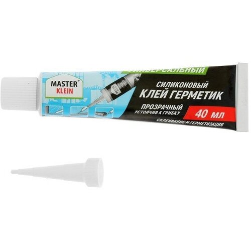 Клей-герметик Master Klein, силиконовый, многофункциональный, прозрачный, 40 мл клей контактный для резины tytan 40 мл