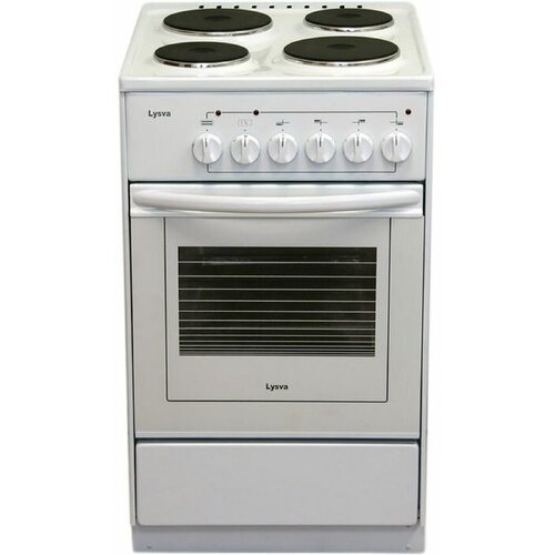 Плита Лысьва ЭП 401 СТ электрическая 4 конфорки 57 л эмаль без гриля белая 4605800₽