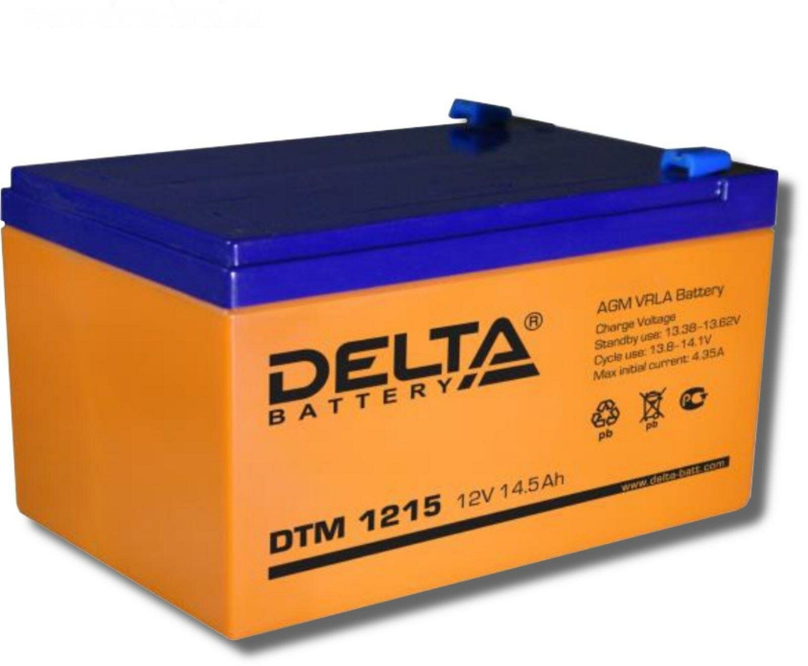 Аккумуляторная батарея DELTA Battery DTM 1215 12В 14.5 А·ч - фото №12