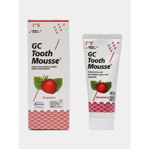 Зубной гель GC Tooth Mousse (Тусс Мусс) для восстановления эмали, клубника, 35мл