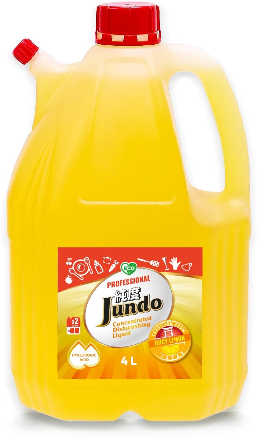 Jundo Конц-ный ЭКО гель с гиалуроновой кислотой для м.п. и детских принадлежностей «Juicy Lemon»,4л